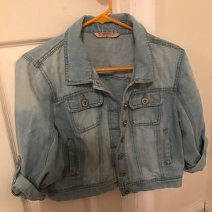 Light wash denim jacket